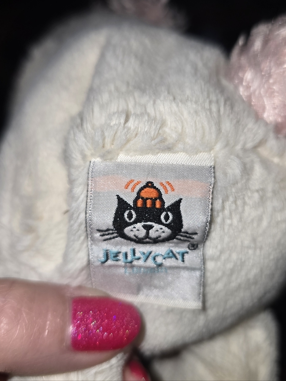 Jellycat Bashful Unicorn Plush White with Pink - Picture 4 of 4